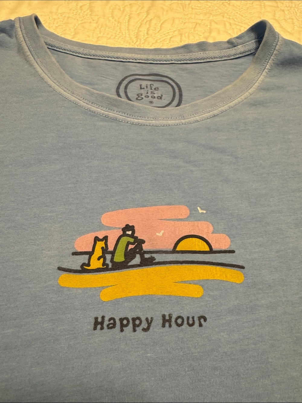 Life Is Good Happy Hour' Sunset Tee